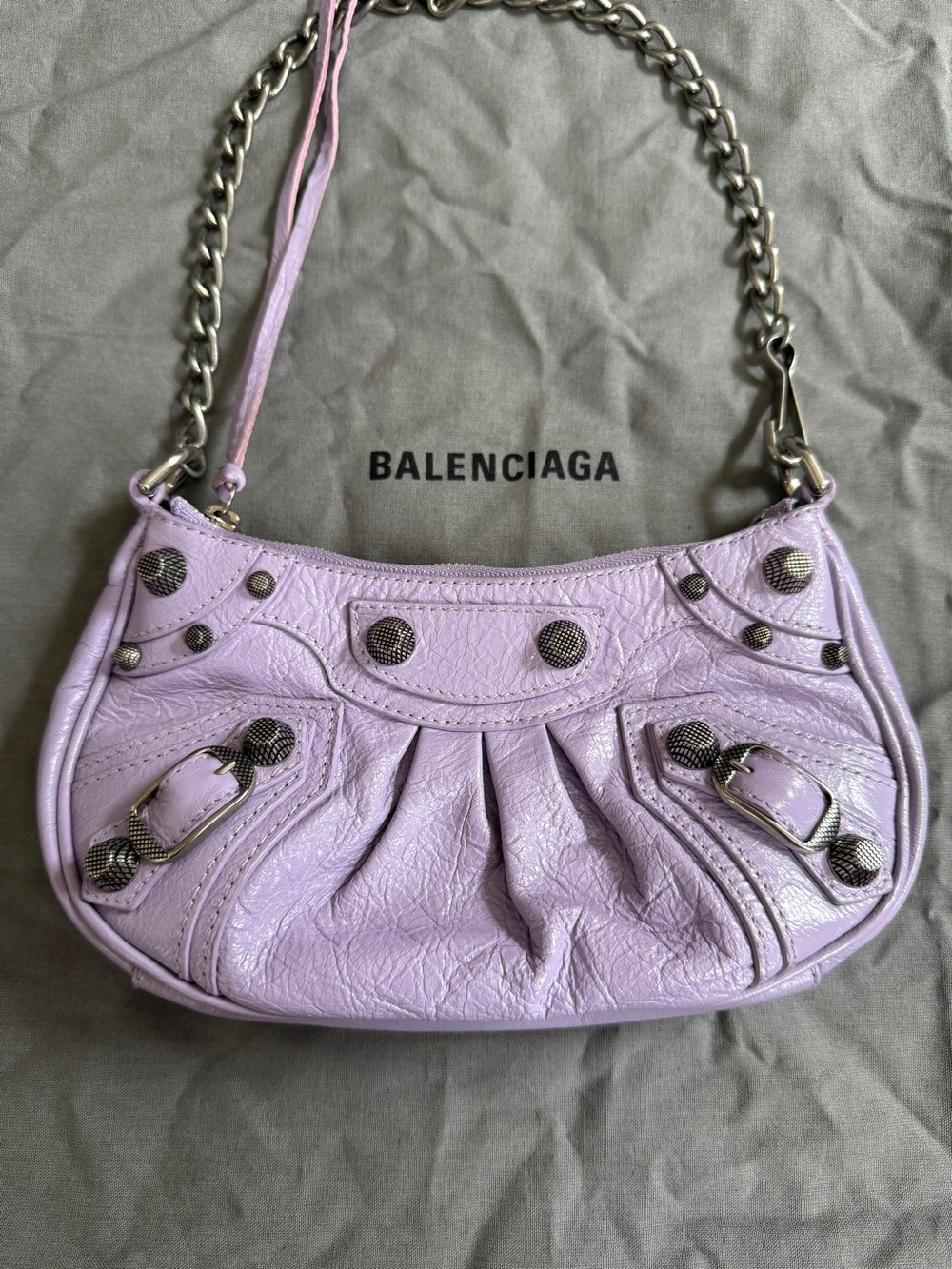Le Cagole Mini Leather Shoulder Bag - Picture 2 of 12